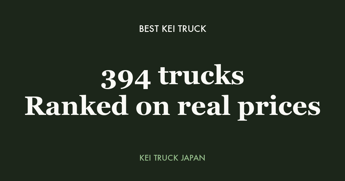 Best Kei Truck: 394 trucks Ranked on real prices — Kei Truck Japan