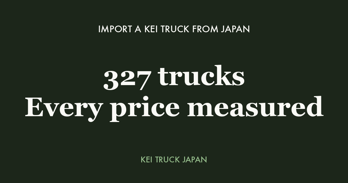Import A Kei Truck From Japan: 327 trucks Every price measured — Kei Truck Japan